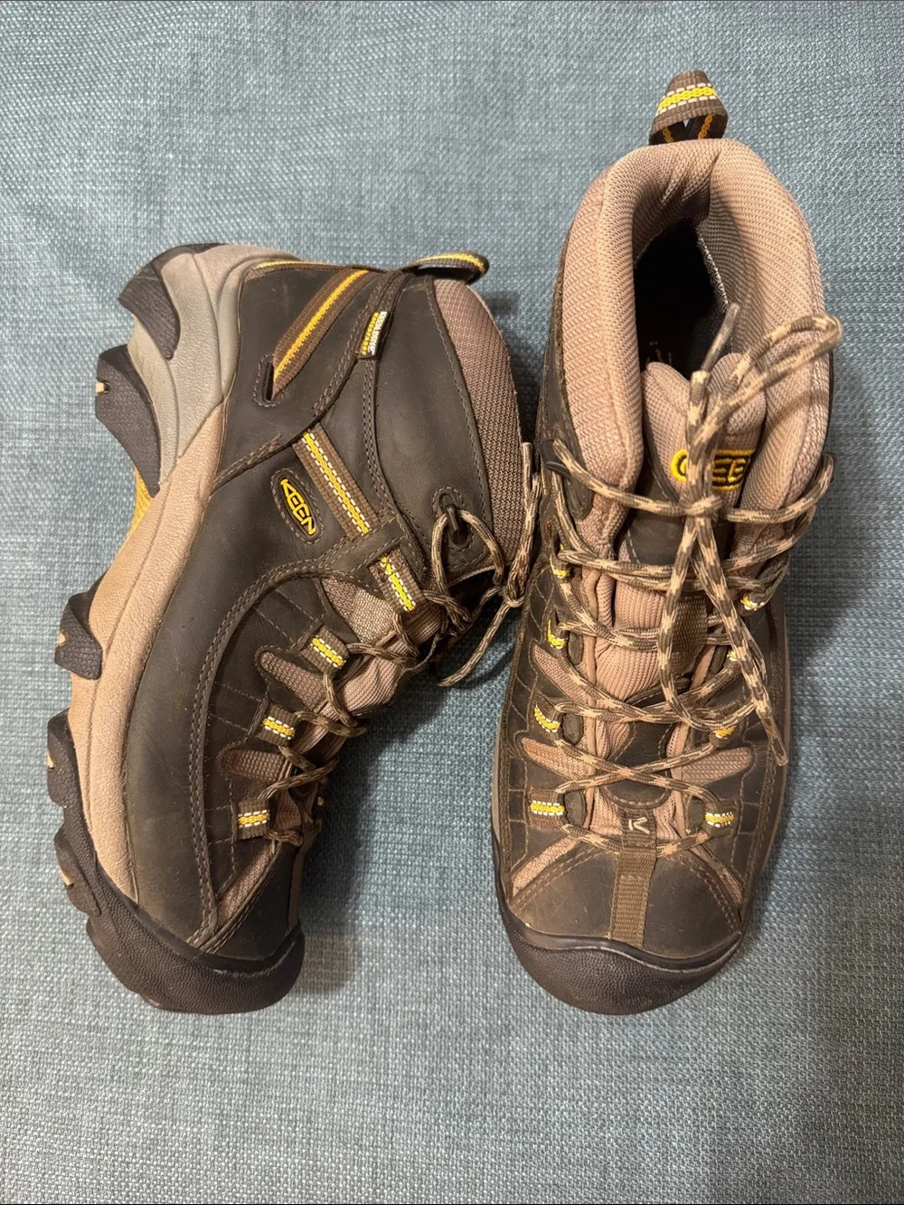 KEEN Targhee II Mid Waterproof Hiking Boots Men's Size 10 Canteen/Olive 1002375